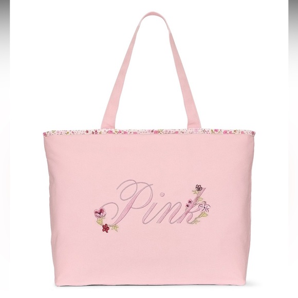 Victoria's Secret Handbags - VICTORIA’S SECRET Floral Canvas Tote Bag NEW